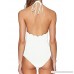 Eleoption 2017 Sexy High Waist One Pcs Swimsuit Set Cover Ups Bathing Suit Bikini Swimsuit for Women Teens Girls M White Medium